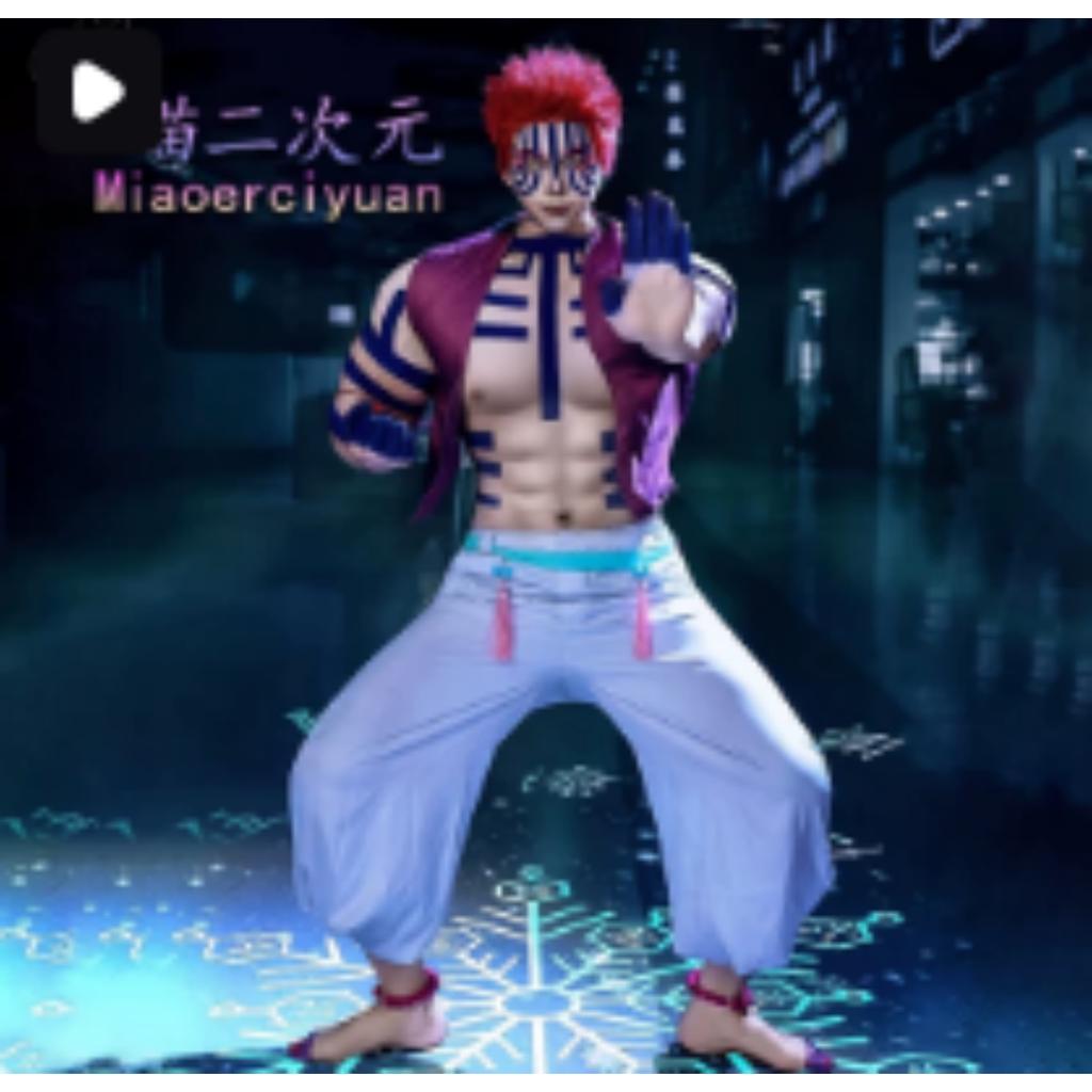 Kimetsu no Yaiba Mitsuri Kanroji Villaggio dei Fabbri Cosplay Yukata Costume con Parrucca