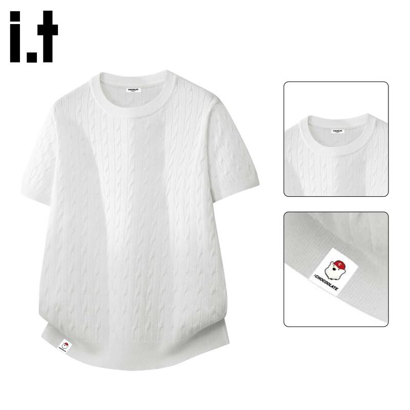 :CHOCOOLATEit Men s Dopamine Breathable Loose Knit Short Sleeve T-Shirt 2XL
