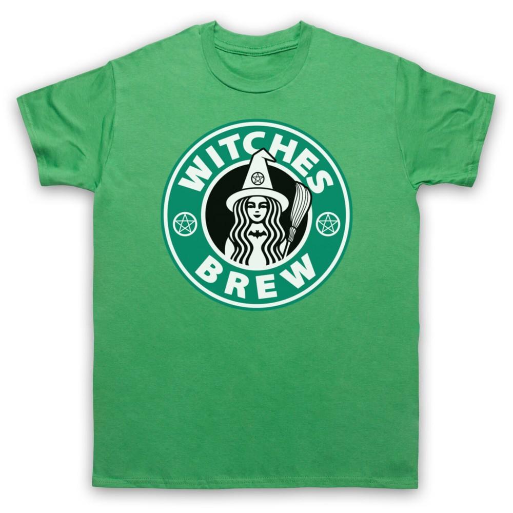 

Witches Brew Potion Halloween Star Coffee Parody Funny Mens And Womens T-Shirt S