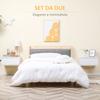 2 Piece Nightstand Set With Drawer And Floating Design In Particleboard And Mdf 49x38x23 Cm White