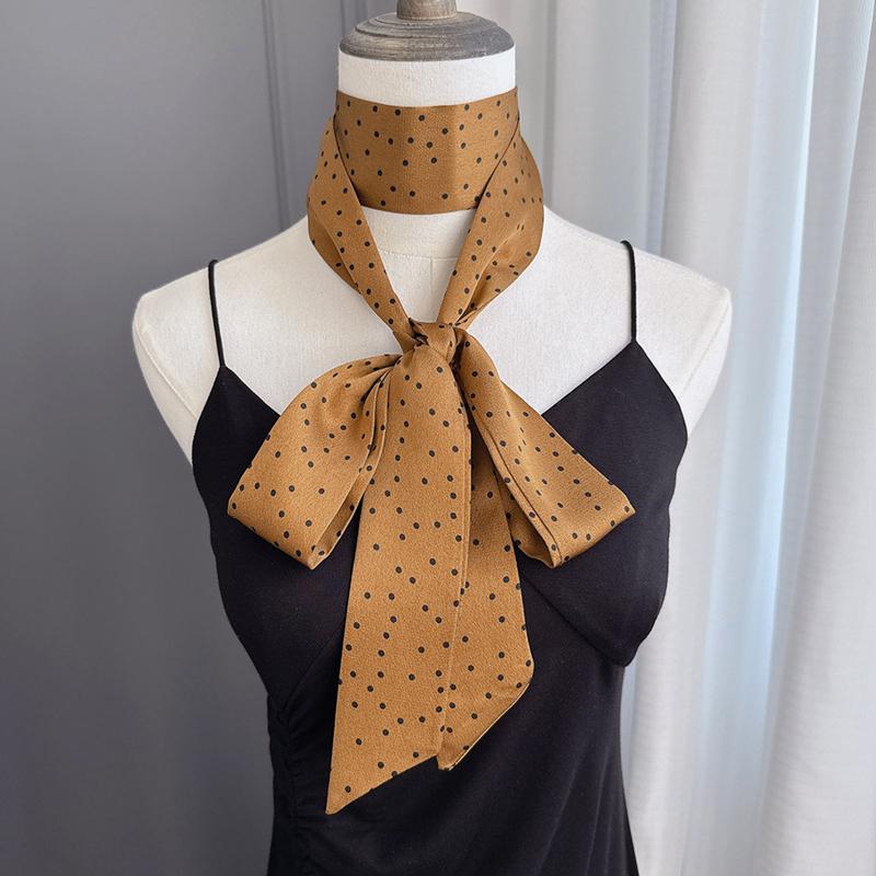 200x5cm Women Elegant Leopard Narrow Long Ribbon Neck Scarf Tie Thin Necktie Bag Waist Belt Lady Accessories