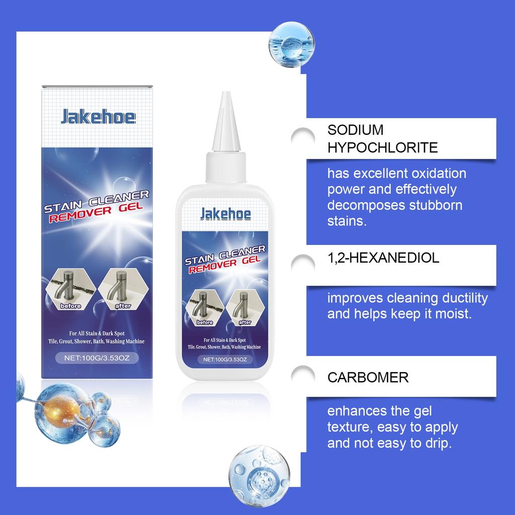 Household Stain Cleaner Is An Effective Cleaning Gel For Showers, Bathrooms, Tiles And Sinks