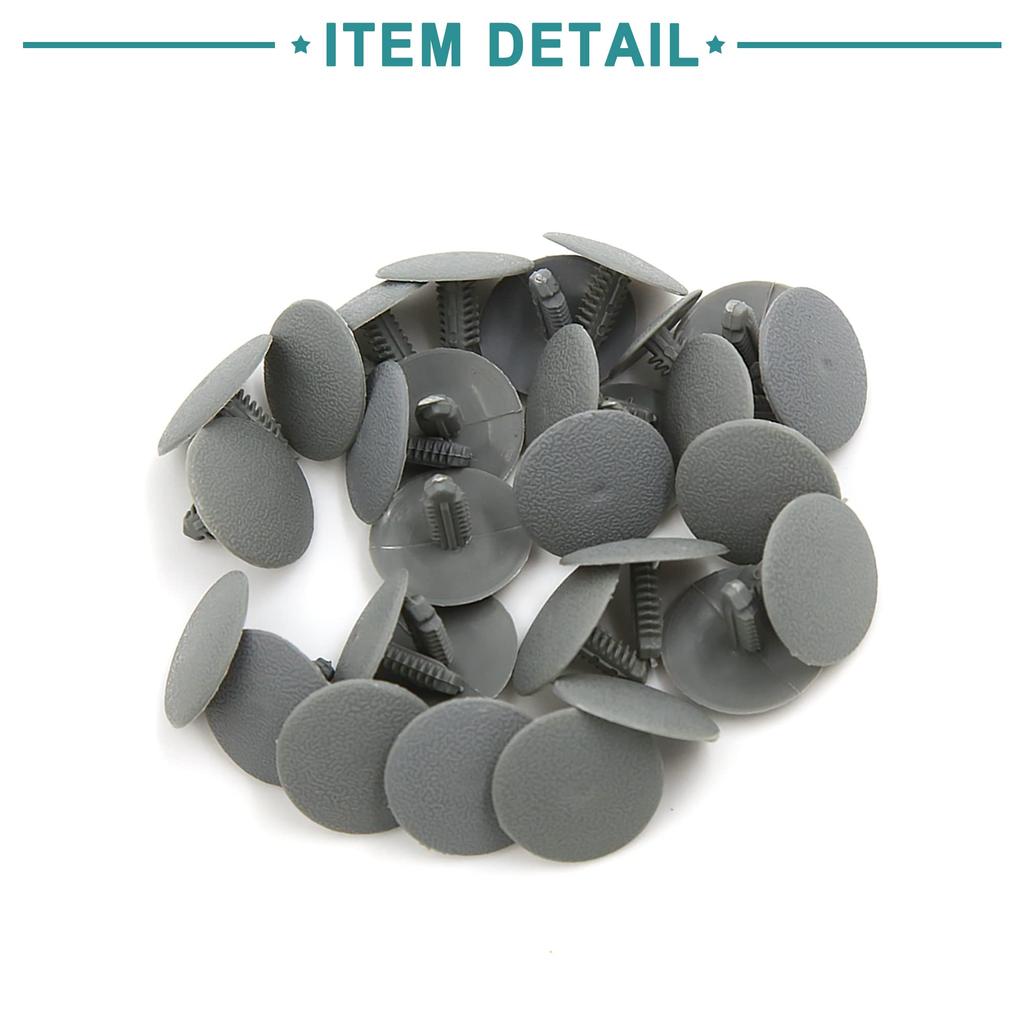 ACROPIX Clip Fastener Retainer Interior Rivets 6.5mm Gray 30pcs