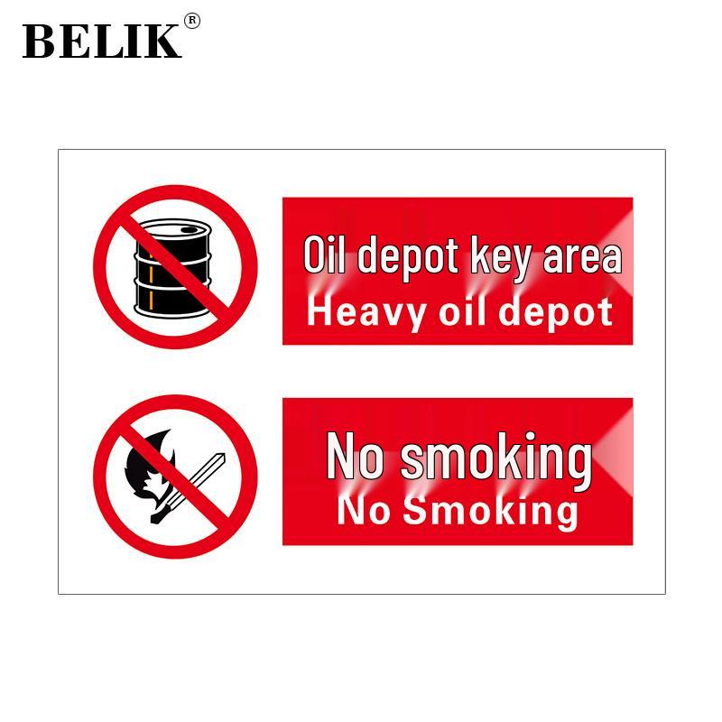 BELIK Oil Depot  No Smoking  Warning Sign 30*40CM