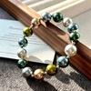 Vintage Strong Light High Quality Shijia Crystal Artificial Tahitian Morandi Maillard Pearl Bracelet