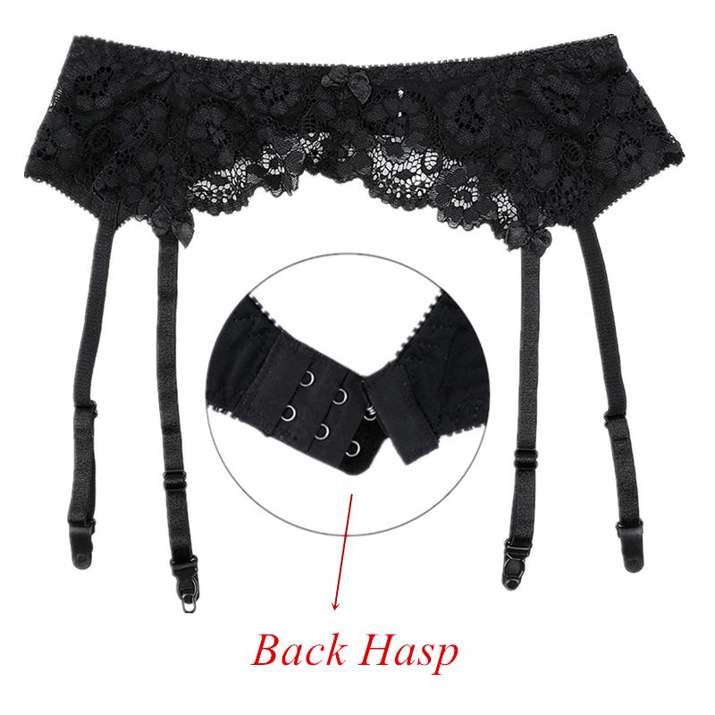 Ligas Transparentes Sexy de Encaje para Mujer Hasta el Muslo Para Medias Hebillas Ajustables Cinturón Suspensor de Tiro Bajo Accesorios de Cosplay