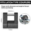 Chumia 4 Pack Black Trailer Hitch Coupler Lock With Keys, Dia 1/4 Inch 3/4 Inch Span Trailer Tongue Hitch Lock For Tow Boat Rv Truck Car'S Coupler
