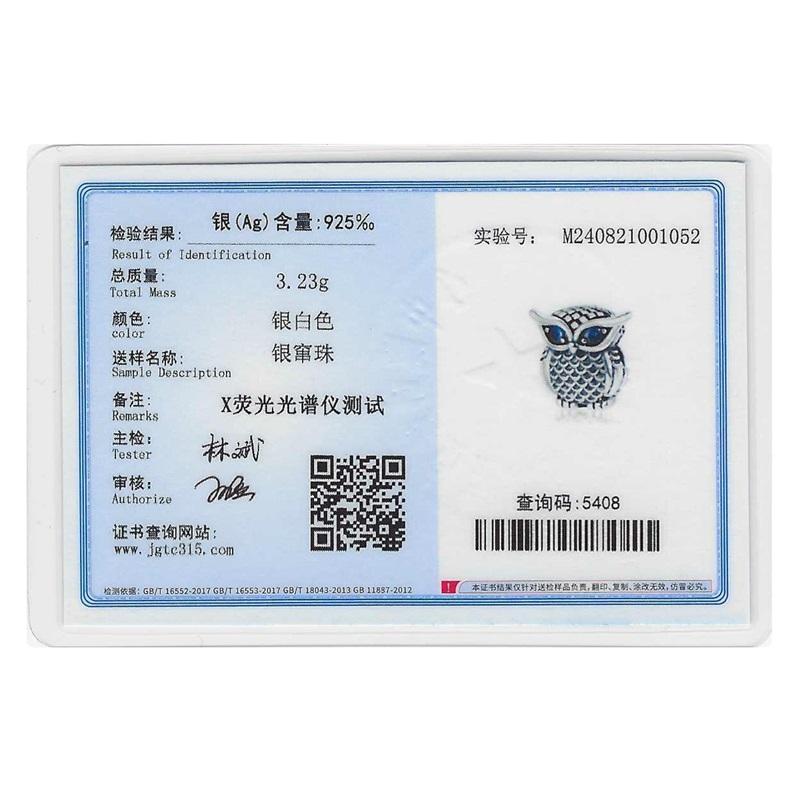New 925 Silver Owl Zircon Charms Beads For Women Fit Bracelet DIY Birthday Party Jewelry Gifts