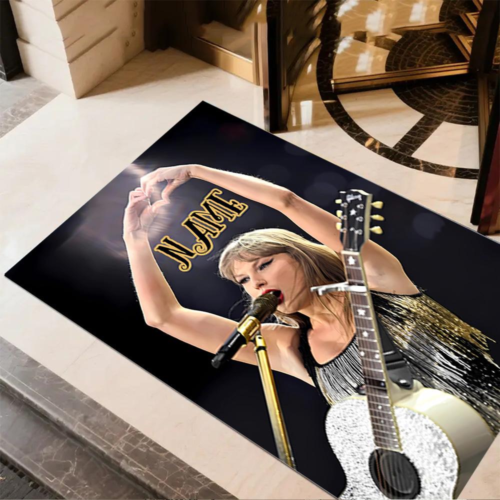 Love Air: Taylor Swift Live Customized Name Floor Mat Suitable for Outdoor Living Rooms Game Room Playrooms Anti-slip Rug Anime Office Decor