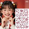 Colorful Face Rhinestone Stickers 1 Sheet Self Adhesive Heart Star Design for School Talent Show Stage Makeup