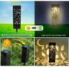 1/6PCS Solar Pathway Lights Outdoor LED Garden Lights Auto On/Off Dusk To Dawn Waterproof Hollow-Out Design for Yard Lawn Patio Christmas