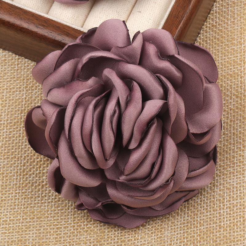 Burn Edge Rose Fabric Flower: 8.5cm Handmade Accessory for DIY Clothing and Jewelry