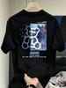 Mens Cotton Tshirt Mens And Womens Universal Allmatch Cotton Round Neck Y2k Retro Trend Pattern Printed Short Sleeve