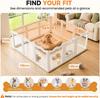 YODOLLA Acrylic Puppy Pen Indoor Dog Playpen 12 Panels 154 x 154 x 60cm