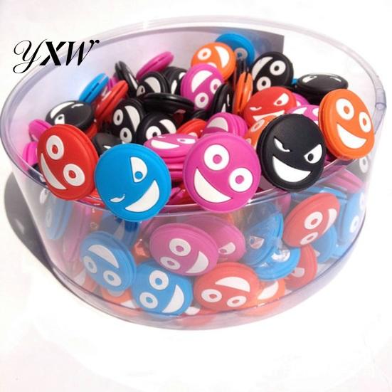 Smorzatori per Racchette in Silicone Tennis Vibrazione Shock Assorbitori Durevoli Riutilizzabili Faccina Sorridente Smorzatore Corde Racchetta