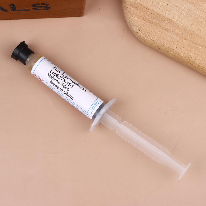 10Ml Flux For Soldering With Flexible Tip Syringe Solder Paste Flux Grease Repair Solde No Cleaning Welding Repair Tools