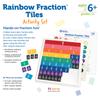 Learning Resources Math Learning Rainbow with Authentic Materials, Fractions, Tile-Shaped, Case, LER0615,
