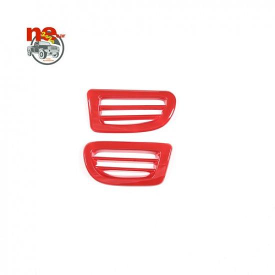 ABS Red Car A Pillar Air Condition Vent Trim Cover For Corvette C7 Z06 2014-