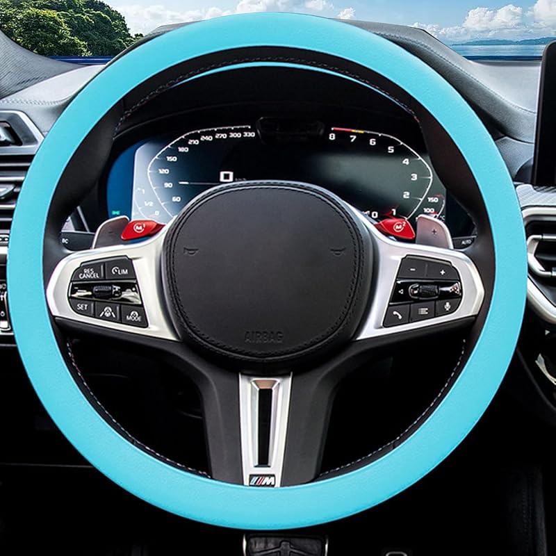 JDDRY Steering Wheel Cover, Universal Fit Protector - Silicone Car Steering Wheel Cover(Royal Blue,1PC)