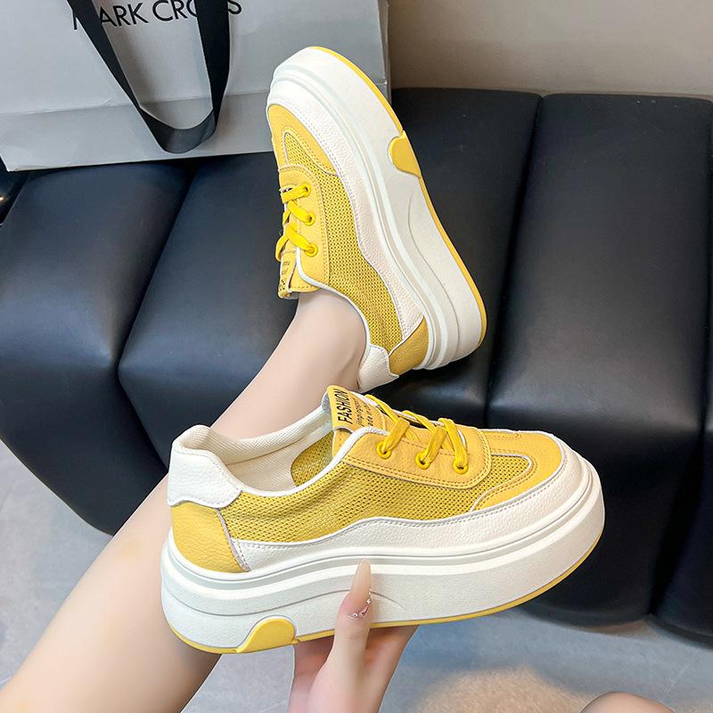 

Мужские повседневные туфли на толстой подошве, дышащие, с поддержкой свода стопы - мягкая подошва, удобные, не утомляют ноги, для фитнеса, путешествий, с амортизацией, нескользящие туфли-стремена 40 жёлтый