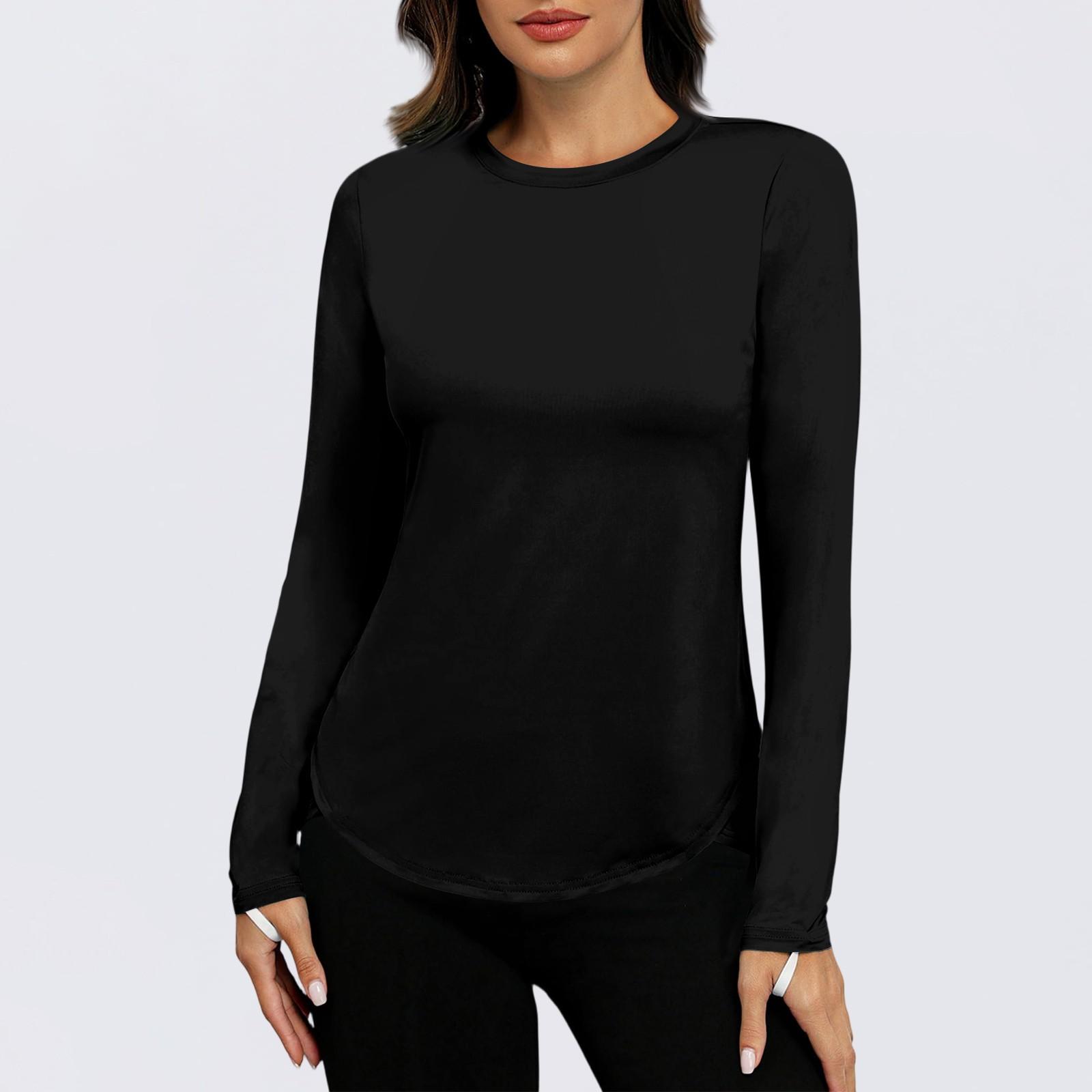 

Women s Sunblock Ice Silk Shirt Upf 50+ Long Sleeve T-Shirt Hiking Quick Drying Lightweight Top L чорний