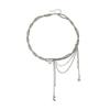 Stylish Star Moon Inspired Layering Necklace With Fringe Detail Adjustable Chain For Daily Wear Alloy Accessory