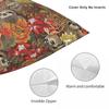 Sloths Autumn Flower Square Pillowcase Polyester Linen Velvet Creative Zip Decorative Pillow Case Sofa Seater Cushion