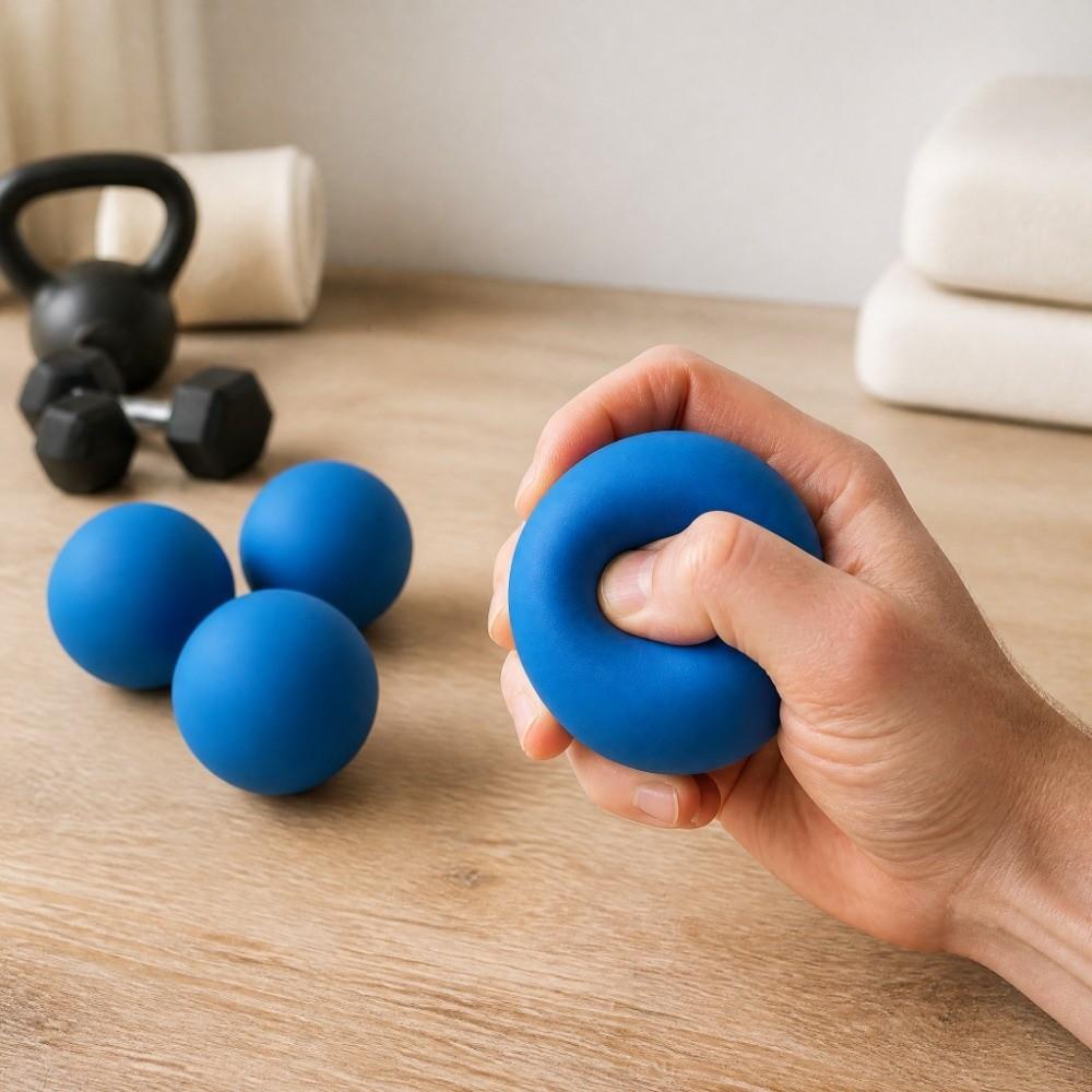 4pcs Blue Squash Ball Rubber Trigger Point Ball Portable Squash Training Ball Reaction Training