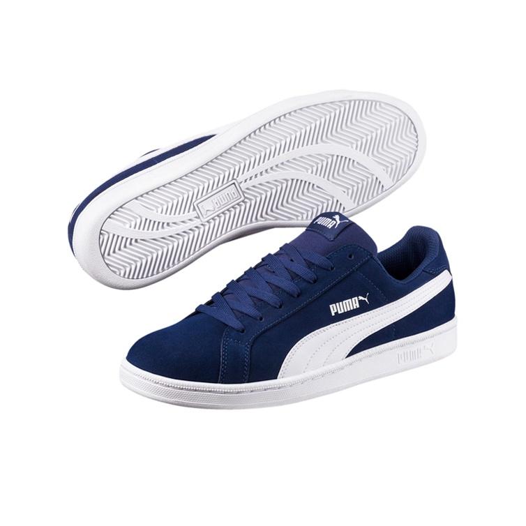 Puma Smash Serie Wildleder Low-Top Sneaker Unisex Sneaker Dunkelblau 361730-20