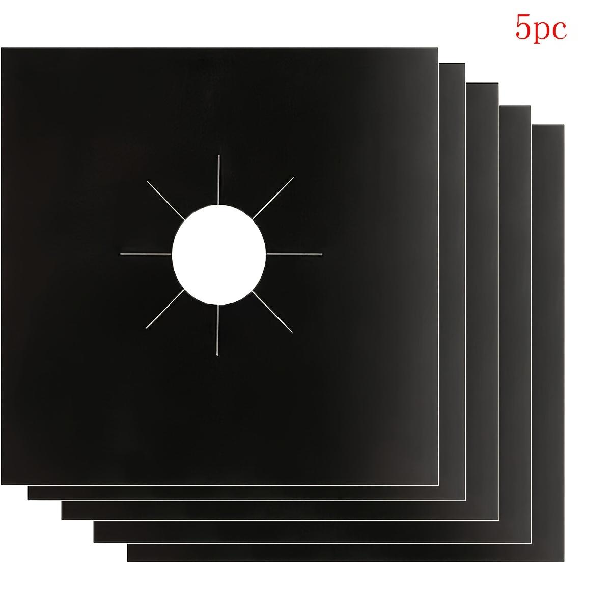 

Set of 5 Gas Stove Mats | Designed to Protect Your Stove, Resistant to High Temperatures, Oil, and Stains, Easy to Clean Five tablets чорний