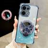 Mirror Butterfly Bracket Magnetic Holder Case for Xiaomi POCO F7 X7 Pro F7 Ultra X6 X5 F6 F3 M6 Pro C65 C75 C71 Shockproof Cover