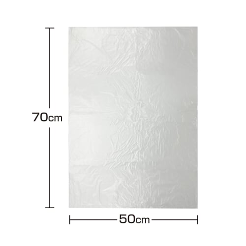 [Commercial Use] 30L Semi-Transparent Polyethylene Bags, Pack of 100, Tear-Resistant, 0.011mm Thick, Embossed for Easy Opening, 50 x 70cm, High-Densit