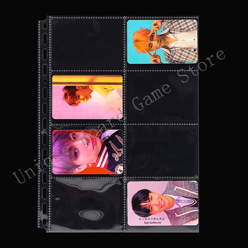 20Pcs For A4 B5 Album Size 1 2 3 4 6 8 9 Pockets Cards Po Album Cards Page For Magical Collection Board Game Star Post Card