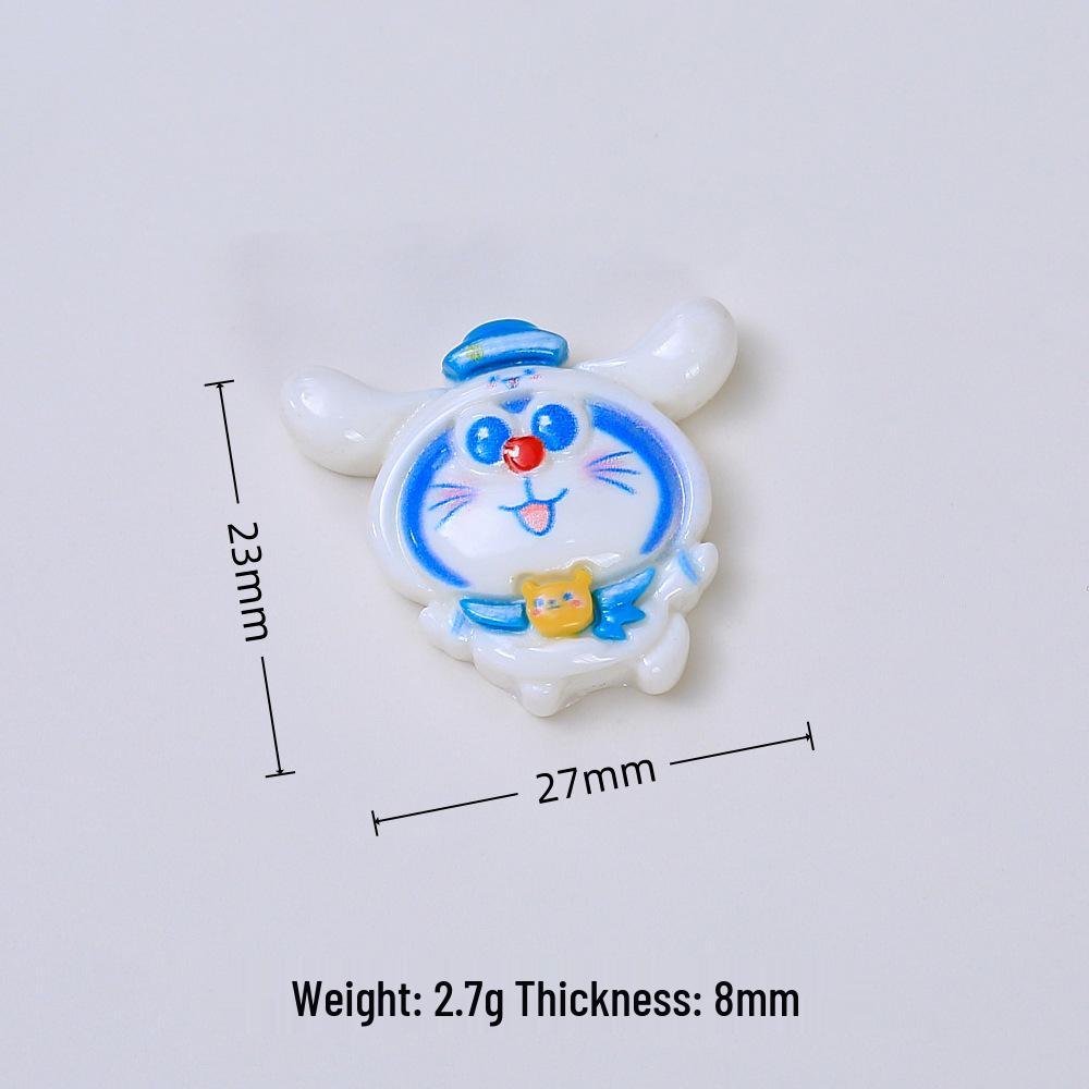 Cartoon Cat Resin Hair Clip DIY Ornament Kit