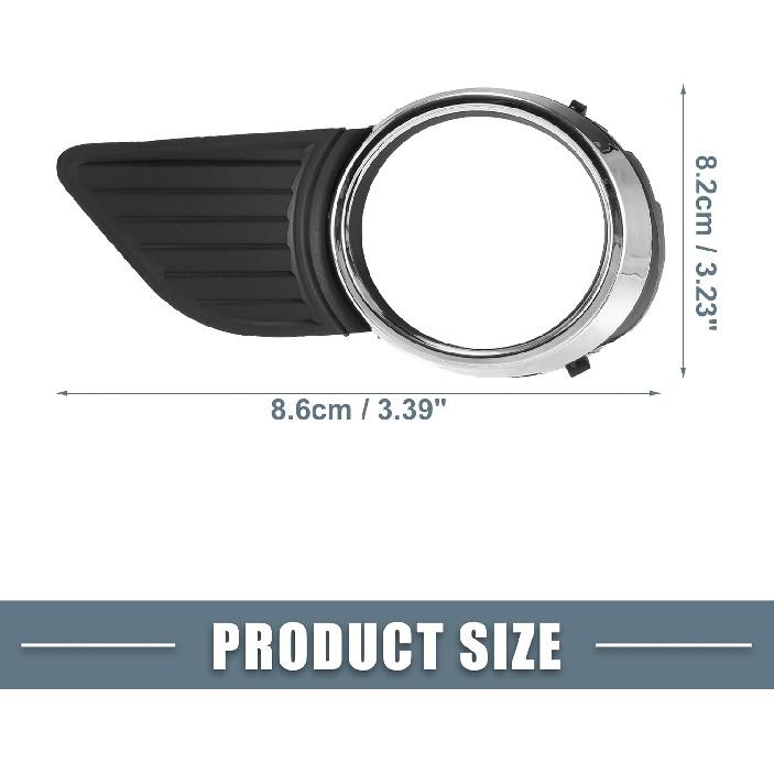 Front Left Right Side Fog Light Grille Cover 52040-08010 52030-08010 Fog Light Bezel Cover Trim for Toyota Sienna 2011-2017 1 Pair