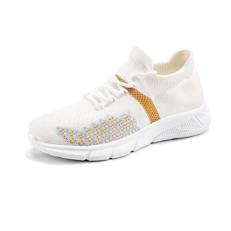 

Осень новая повседневная обувь летящая тканая размер 42 женская легкая дышащая беговая обувь женская спортивная обувь 42 бежевый