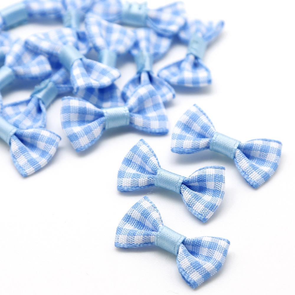 20/25Pcs DIY Christmas Tree Ornaments Crafts Xmas Hanging Decorations Christmas Bow Knot  Gift Decor