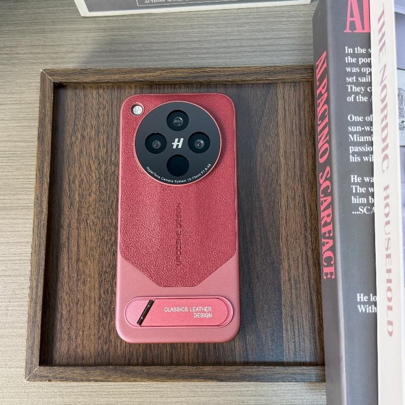 For OPPO Find X8 Ultra Find x8 Pro Case PU Leather Electroplating PC With Bracket Cover Equipped With Camera Protection Shell