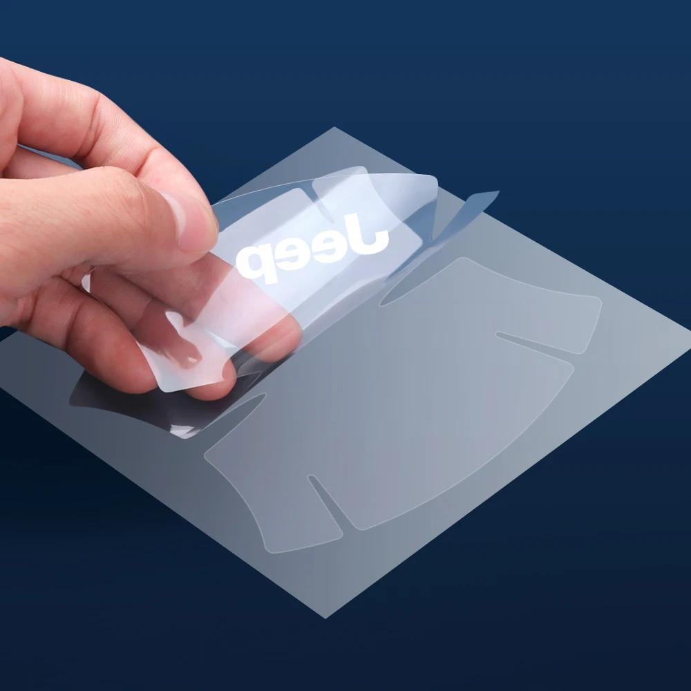 Für Jeep 8 Stück Transparenter Auto-Türgriff-Schutzfolie Abzeichen Aufkleber Für Jeep Grand Cherokee Wrangler Renegaed Compass Gla