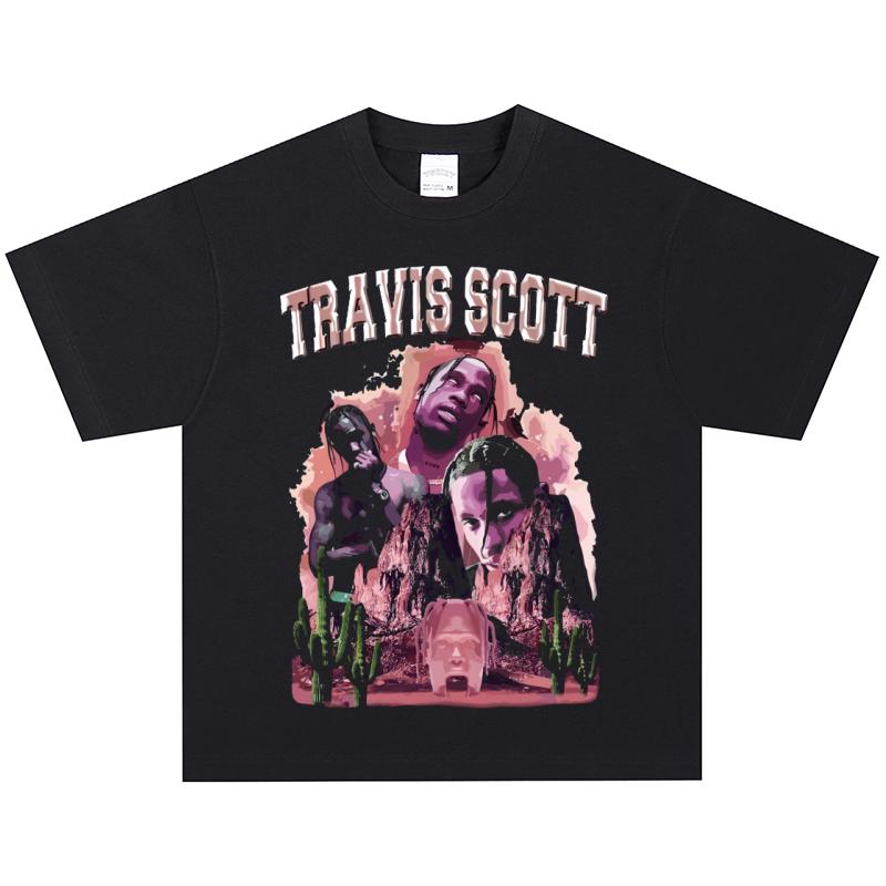 Футболка Travis Scott, Мягкая ткань, Повседневная XXXL