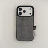Autumn/Winter Retro Solid Suede Plush iPhone 17 Pro Max/16P/15/14 Case