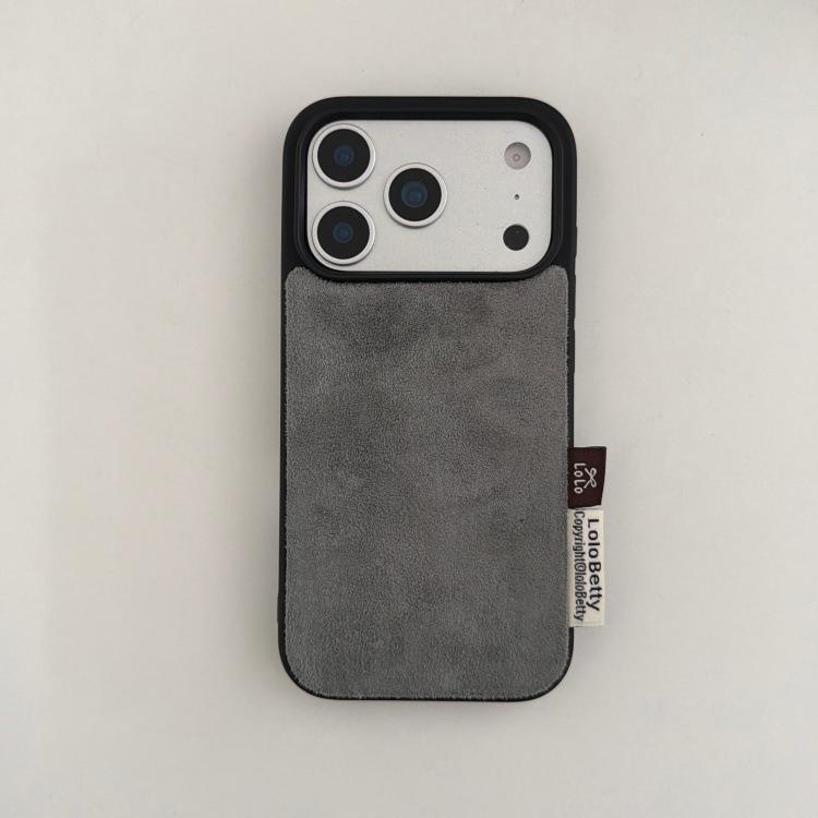 Autumn/Winter Retro Solid Suede Plush iPhone 17 Pro Max/16P/15/14 Case
