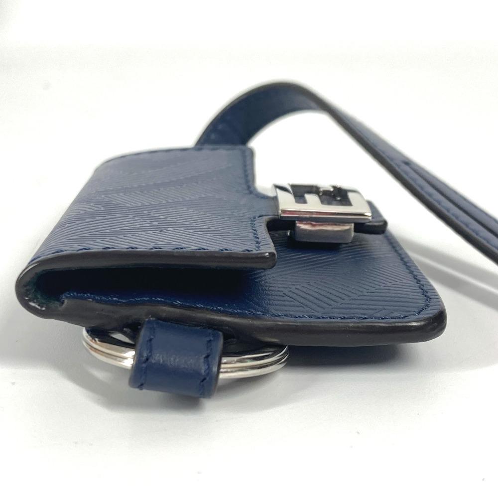 FENDI Bucket type Bag type Key Ring Key Holder Bag Charm charm Leather Navy