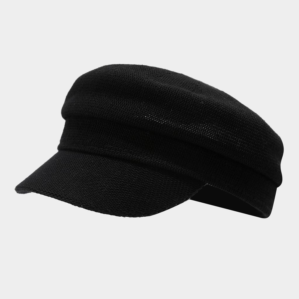 Women's Summer 2025 New Sun Protection Hat, Korean-style Ins Naval Cap, Breathable Straw Flat Top