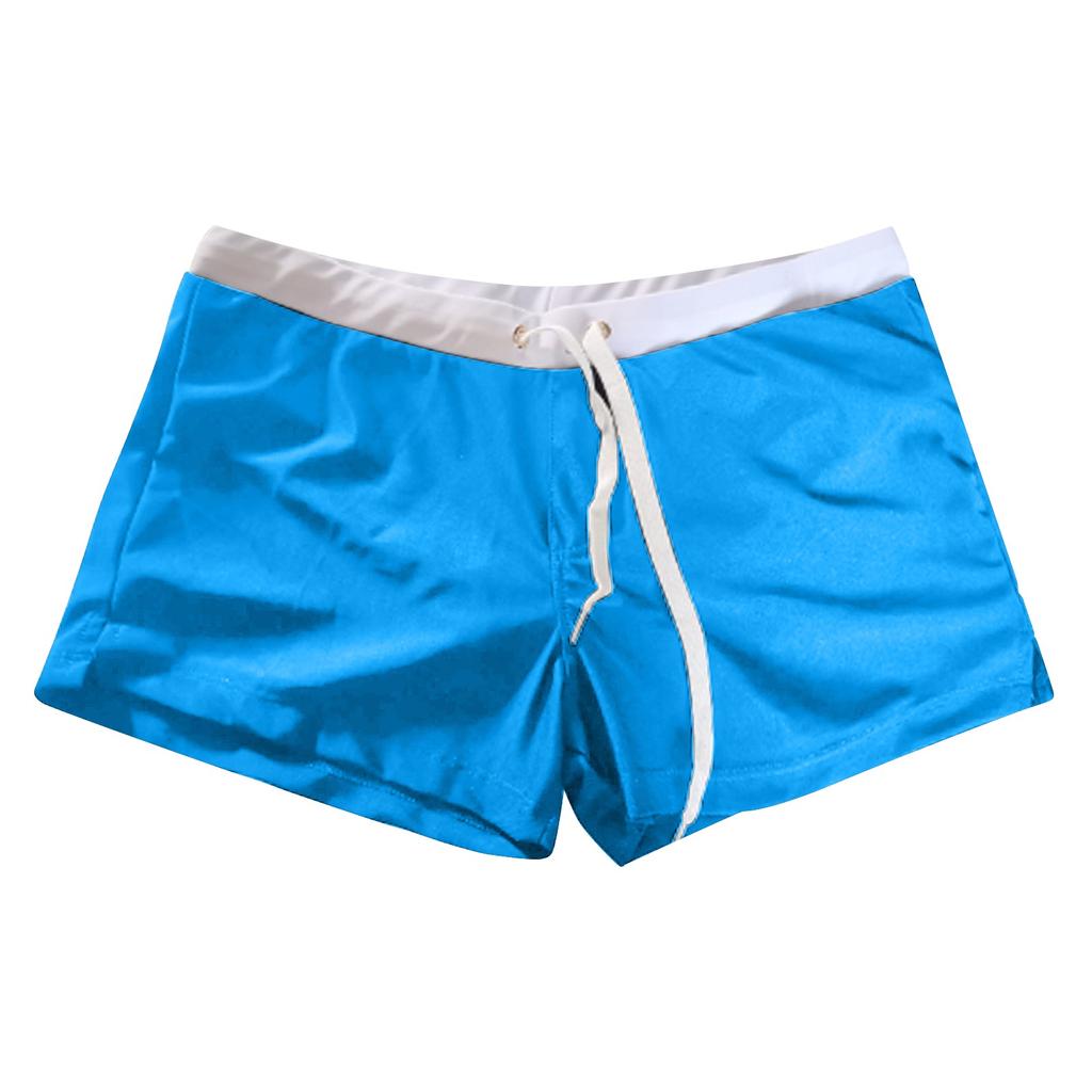 Herremote Hurtigtørkende Design med Baklomme Ensfarget Flats Strand Badeshorts