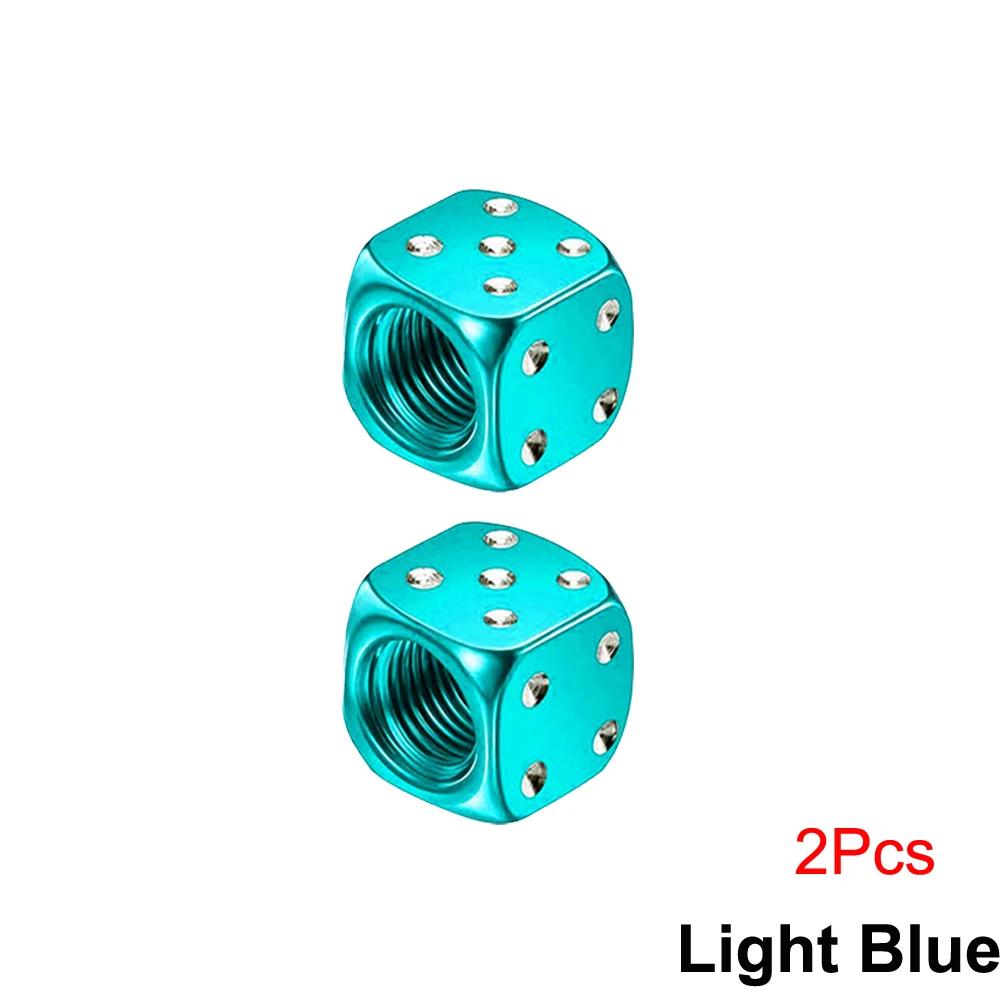 BFR1 DSYCAR 2/8Pcs Aluminum Tire Valve Caps Dice Wheel Stem Tyre Tire Wheel Stem Air Valve Dust Cover for Car Truck Motocycle Bike