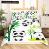 Panda King Full Bedidng Set Kids Romantic Bedding Set Cartoon Animal Duvet Cover Bicycle Balloon Dragonfly Polyester Quilt Cover