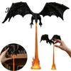 Dragon Bookshelf Decor Fire-breathing Figurine, Durable PLA Flying Book Stopper, 3D Printed Statue Print Fantasy Ornament for Home Office Library Cool