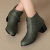 Women's High-heeled Short Boots Autumn and Winter New Thick-heeled Large-size Casual Short Boots
