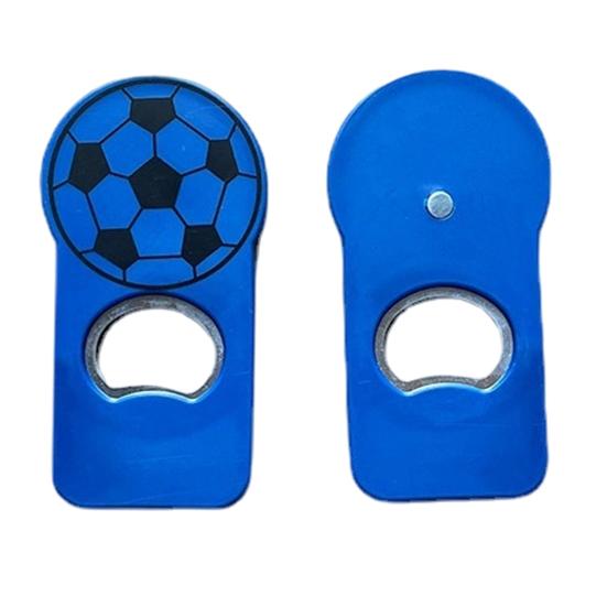 Soccer Bottle Opener with Magnet, Plastic Beer Cap Remover for Refrigerator, Football Shaped Fridge Magnet Opener for Home Bar Party, Gift for Fans